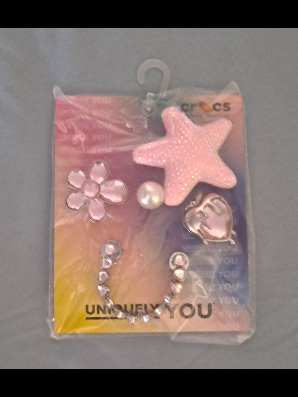3 Sets Of CROCS Jibbitz Floral Crochet Flowers & Starfish, Heart, Pearl & Flower - Picture 3 of 4